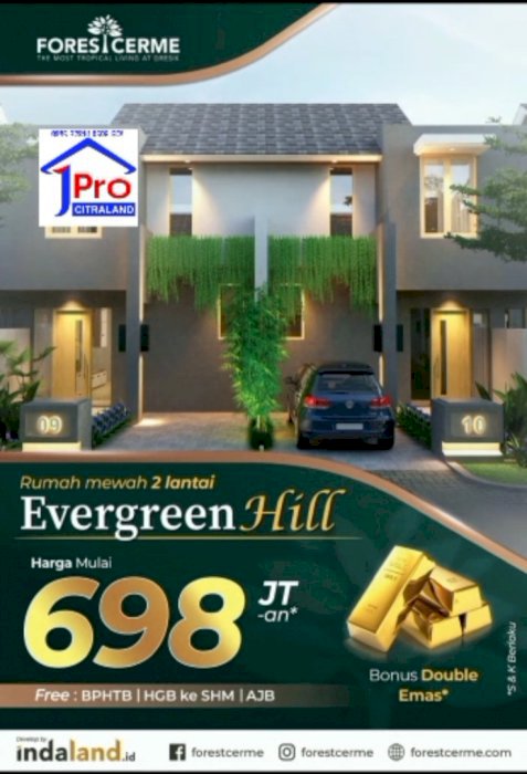 Rumah 2 Lantai Evergreen Hill Gresik Jawa Timur