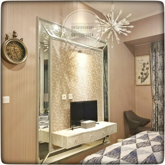 Disewa Taman Anggrek Residence Unit 2+1 BR Mid Fl Full Furnish