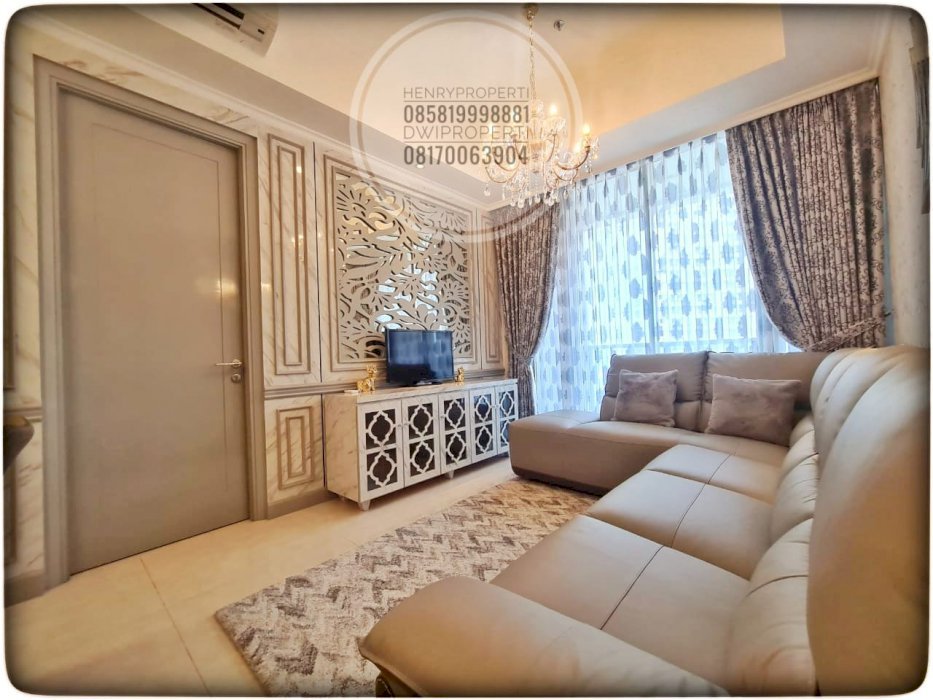 Disewa Taman Anggrek Residence Unit 2+1 BR Mid Fl Full Furnish
