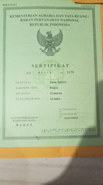 Jual tanah di cisarua puncak