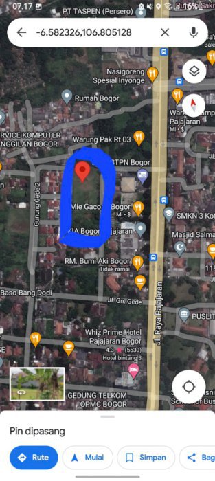 Jual tanah ditengah kota Bogor, tempat strategis