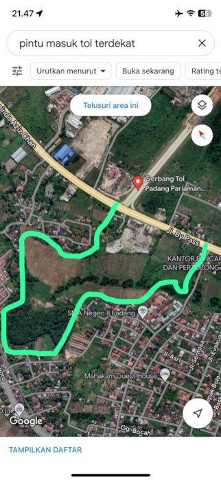 DIJUAL TANAH 56.000 m2 Di Jl. Bay pass  Di depan gerbang tol pdg - pku