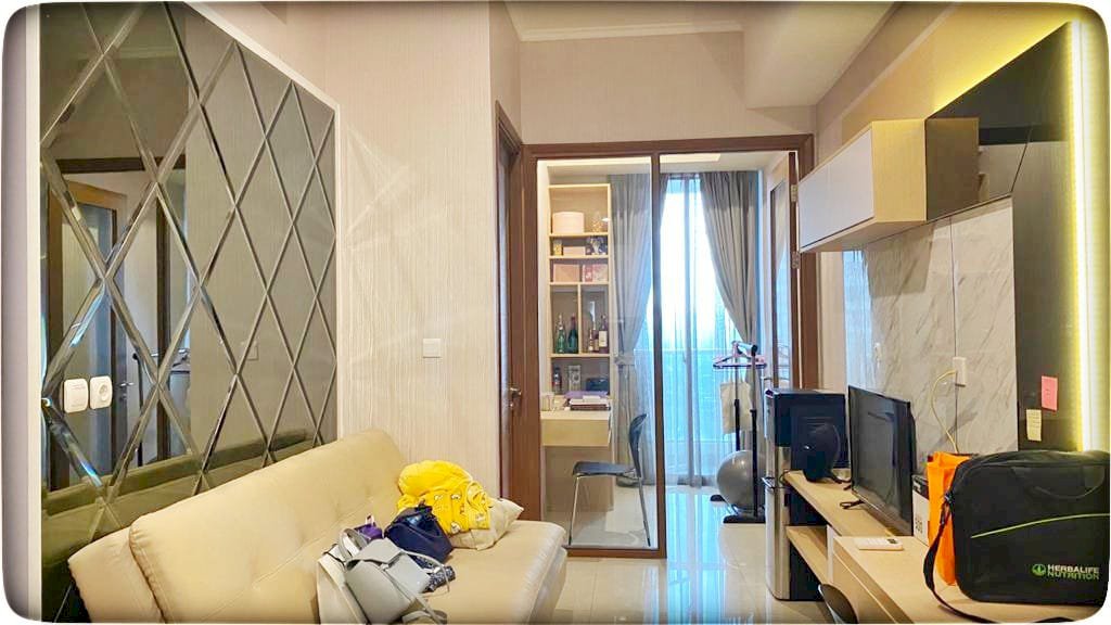 Disewa Taman Anggrek Residence Unit 1+1BR BR Low Fl Full Furnish