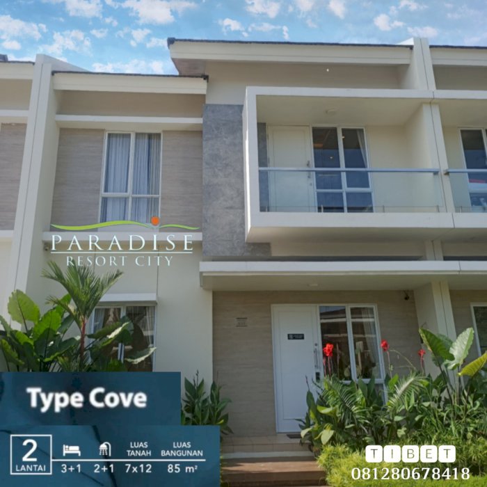 paradise resort city  siap huni bernuansa resort fasilitas lengkap