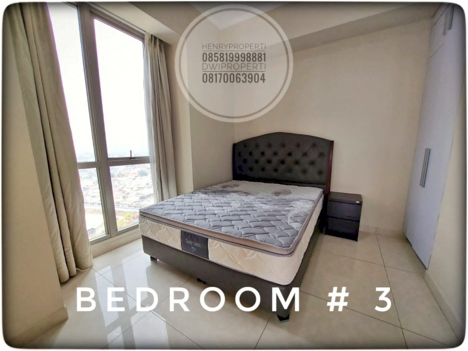 Disewa Taman Anggrek Residence Unit Condo 3+1BR Low Fl  City View