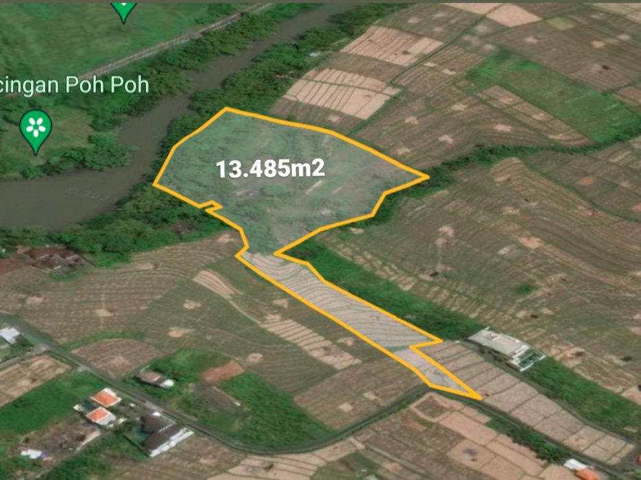 JUAL TANAH CANTIK DI CEMAGI VIEW LAUT SUNGAI DAN SAWAH