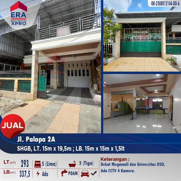 Di Jual Rumah 2 Lantai Palapa Pontianak Kalimantan Barat