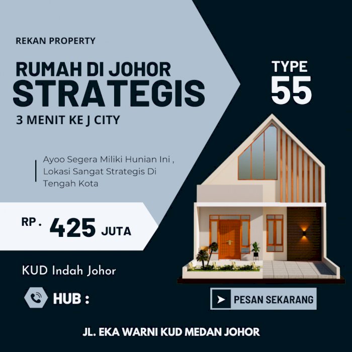 RUMAH MEWAH DI MEDAN DESAIN TROPIS MODERN EXSLUSIVE HANYA 4 UNIT