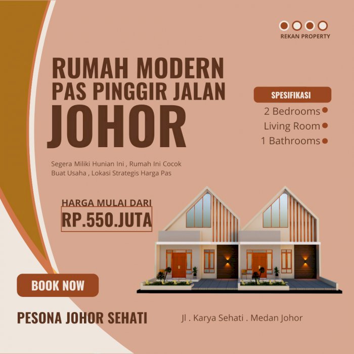 RUMAH MODERN TERBARU TERMURAH DI MEDAN  EXSCLUSIVE UNIT TERBATAS !