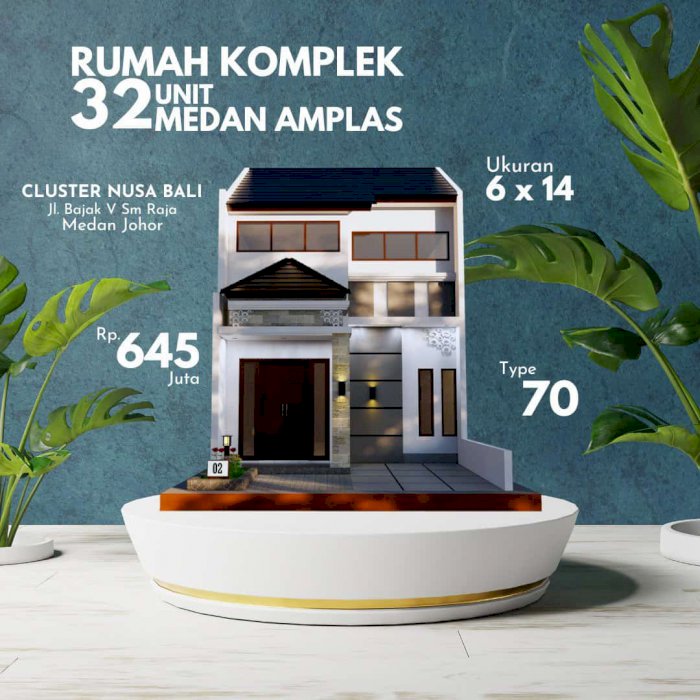 PERUMAHAN MEWAH DAN ELITE TERMURAH DI MEDAN TERSISA 2 UNIT !!