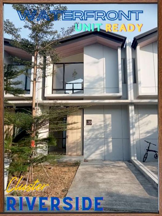 Rumah dijual Siap Huni Waterfront Cluster Riverside Lippo Cikarang