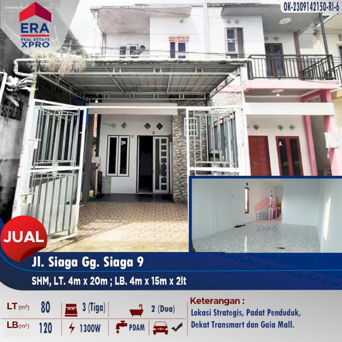 Jual Rumah Strategis 2 Lantai Kubu Raya Kalimantan Barat