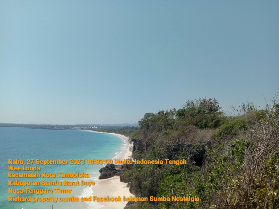 Dijual tanah pantai Bertebing pasir