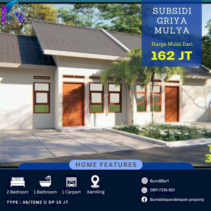 Rumah Murah Terjangkau Hanya 162 JT