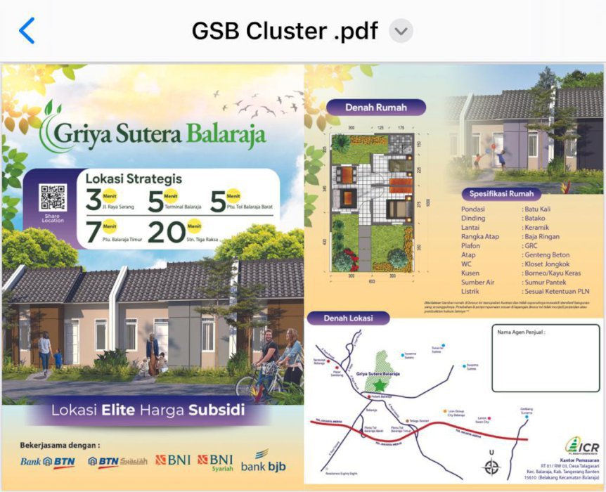 Rumah subsidi semi cluster