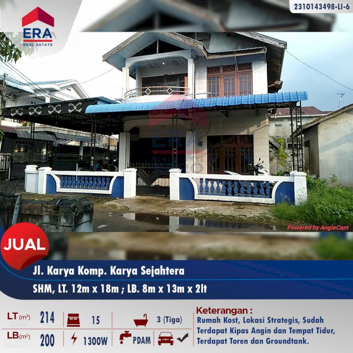 DiJual Rumah Kost Pontianak Kalimantan Barat