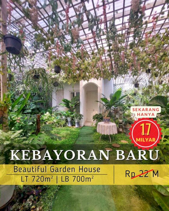 RUMAH TAMAN CANTIK DI KEBAYORAN BARU JAKARTA SELATAN