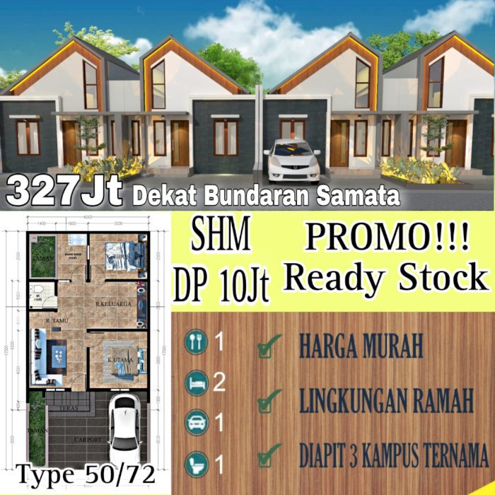 RUMAH MINIMALIS 1 LANTAI READY STOCK