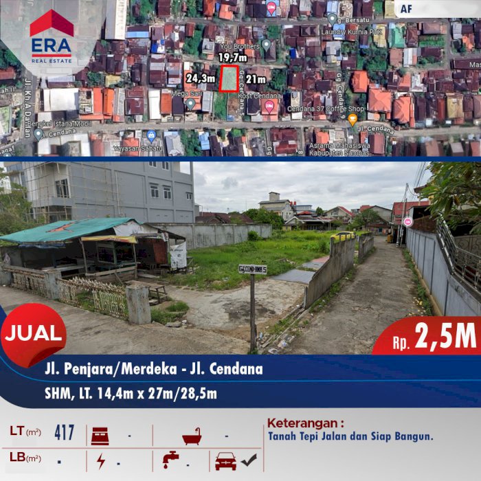 DiJual Tanah Jalan Cendana Pontianak Kalimantan Barat