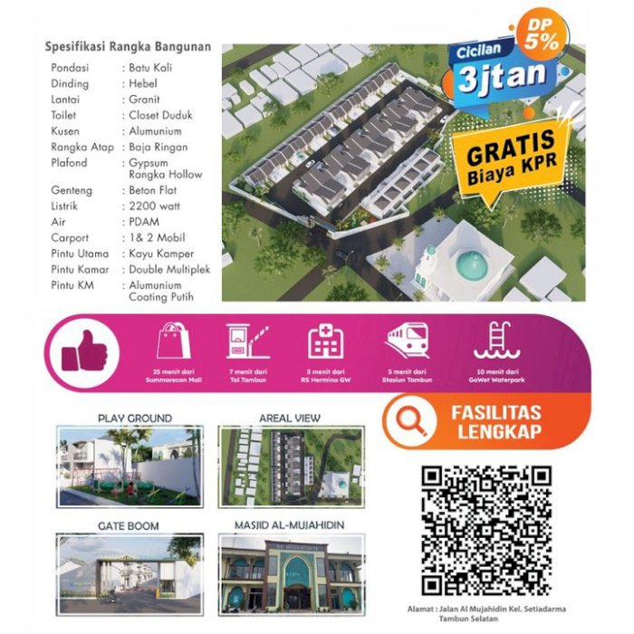Rumah murah di tambun selatan angsuran 3 jutaan