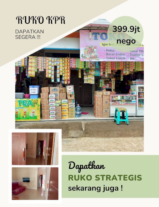 JUAL RUKO MURAH STRATEGIS PINGGIR JALAN DI BEKASI