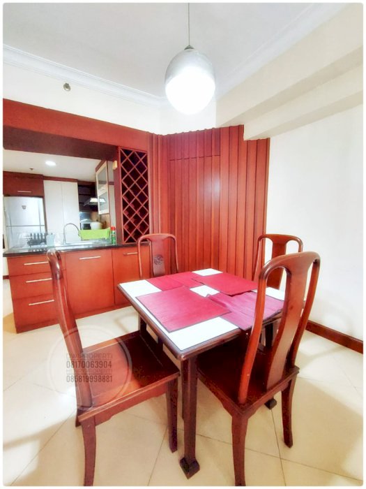 Disewa Taman Anggrek Unit Sudut 2+1BR Full Furnish Garden View