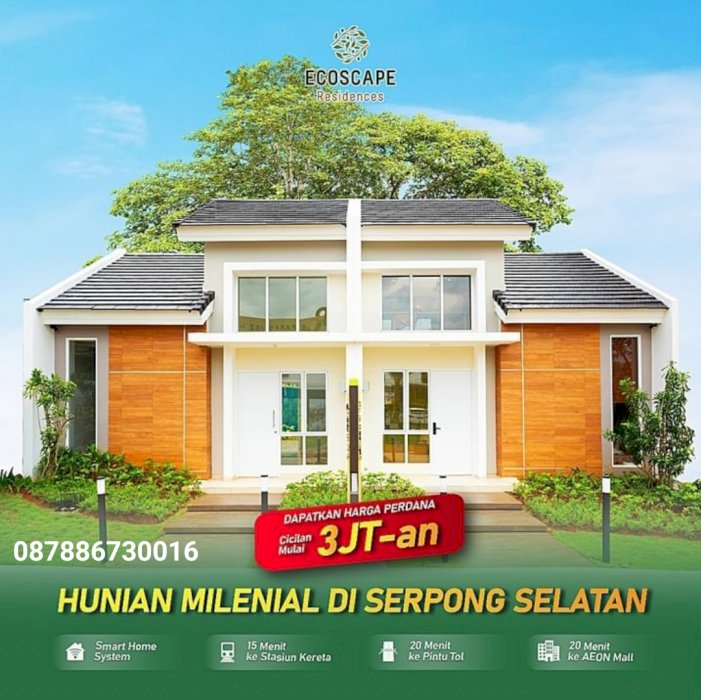 Rumah tanpa DP dekat Stasiun Serpong