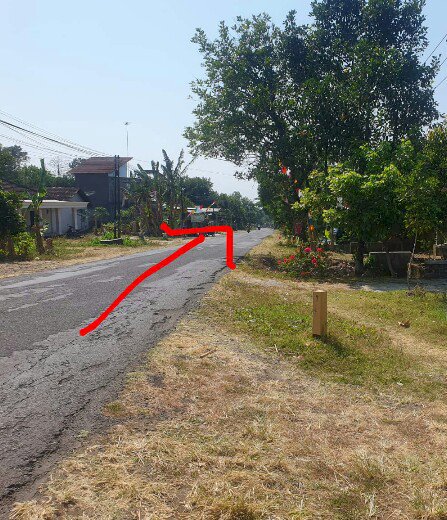 Tanah pekarangan pinggir jalan raya jogorogo-ngawi