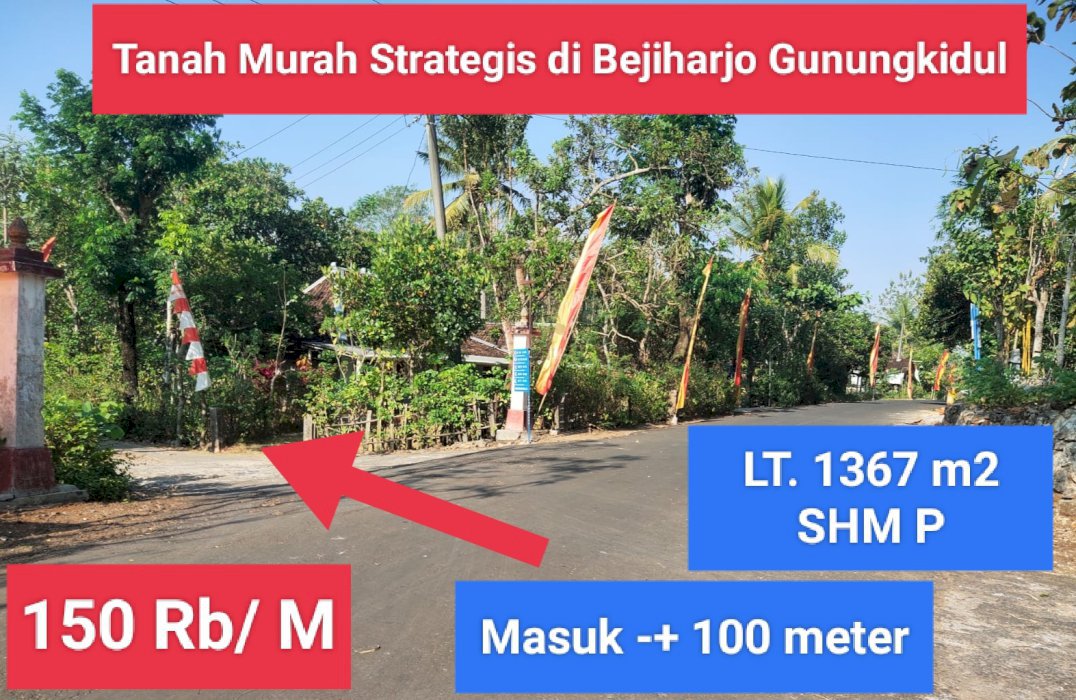Jual Tanah Murah Bejiharjo karangmojo Gunungkidul utara kota wonosari