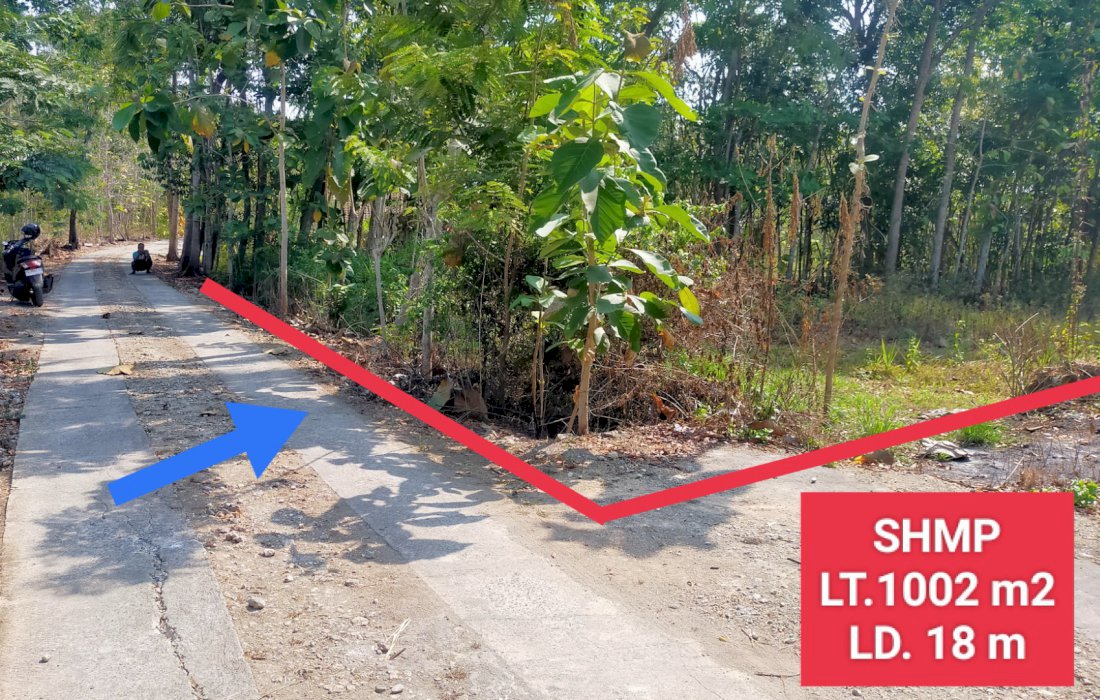 Jual Tanah Murah Strategis dekat Kota Karangmojo Gunungkidul shmp