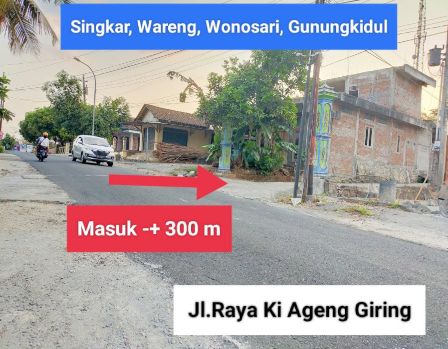 Jual Tanah Murah Strategis di Wareng Wonosari Gunungkidul dekat Kota