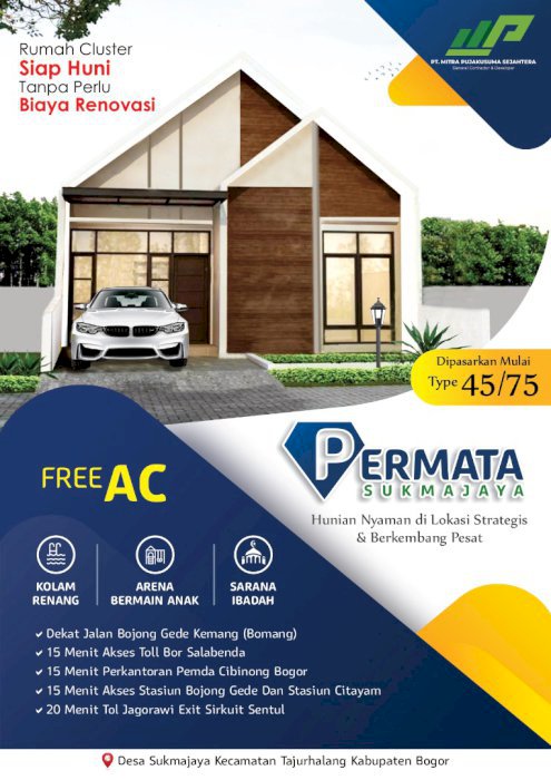 Di Jual Rumah Baru Lokasi Dekat  Stasiun
