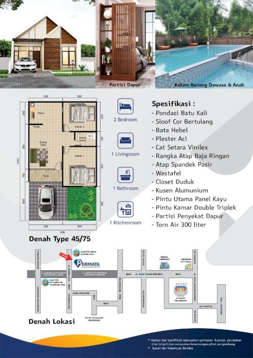 Dijual Rumah Murah ada Kolam renang nya