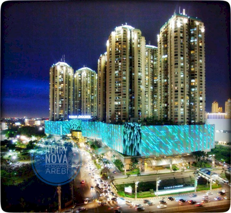 Disewa Taman Anggrek Unit Sudut 2+1BR Full Renov + Furnish City View