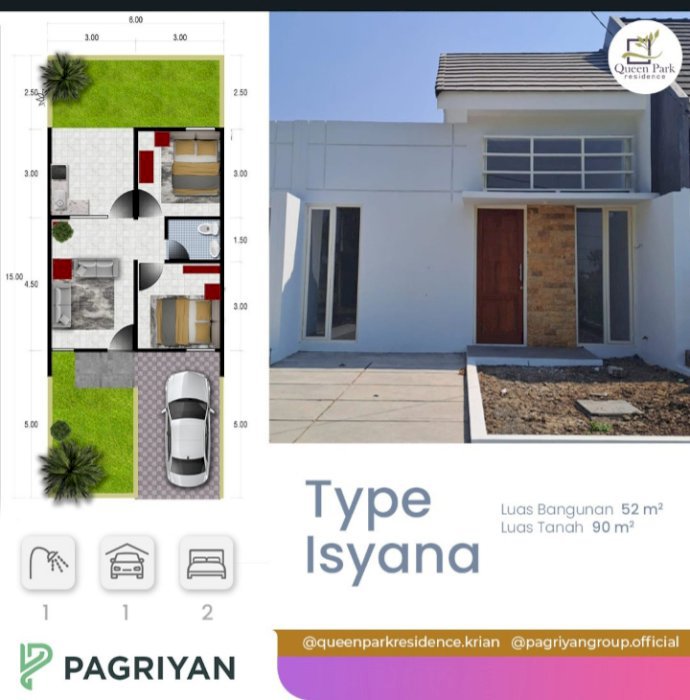 Rumah Modern Minimalis di Krian Sidoarjo