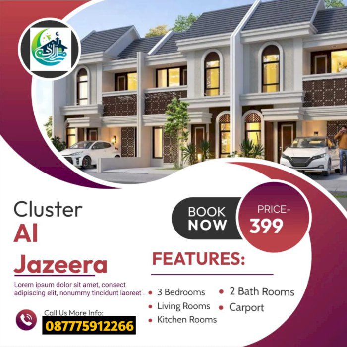 RUMAH MURAH 2LANTAI CUMA 399JUTA DI BEKASI CLUSTER AL JAZEERA