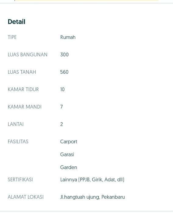 JUAL RUMAH KLINIK BERSALIN