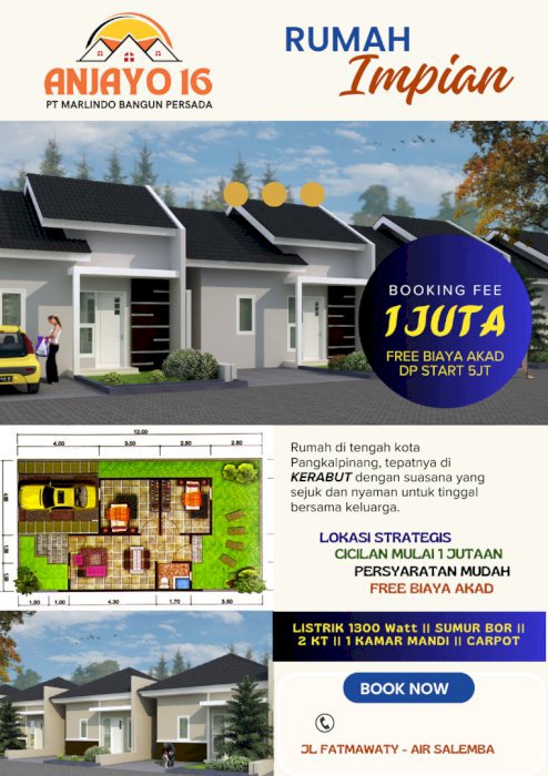 RUMAH SUBSIDI BERDESAIN MINIMALIS DAN MODERN