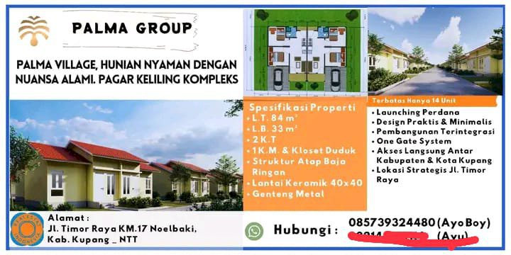 Rumah Subsidi Terbaik di Kupang Lokasi Pinggir jln Umun