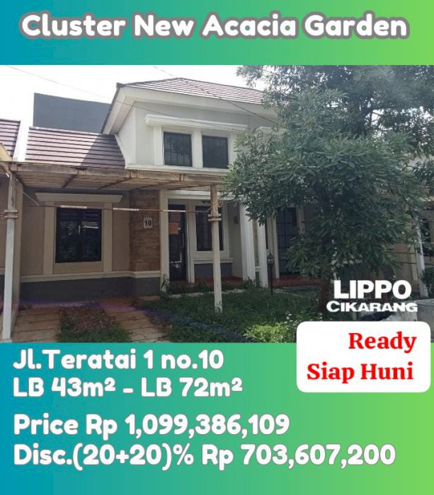 Rumah Siap Huni di Lippo Cikarang discount 20%+20%