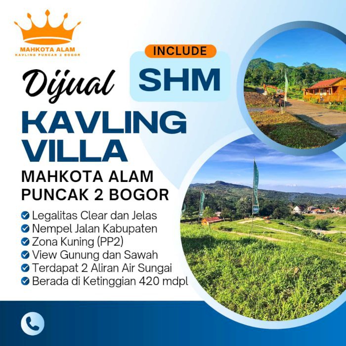 Tanah Kavling Puncak 2 Bogor Timur