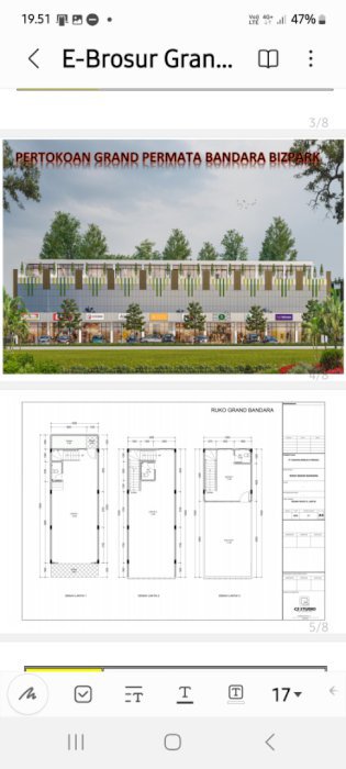 RUKO BARU 3 LANTAI, HADAP TIMUR GRAND PERMATA BANDARA BIZPARK BATAM