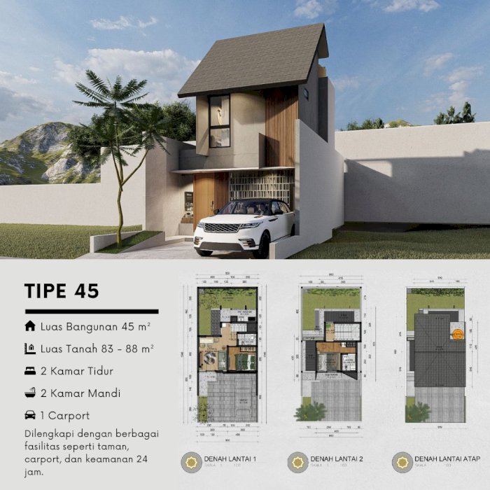 Rumah Cluster Grand Saskara dekat Tol Buah Batu Bandung 500 Jutaan