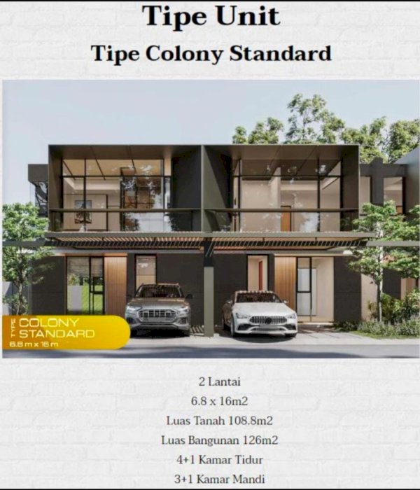 RUMAH TYPE COLONY STANDARD DI CIKARANG