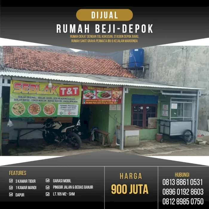Rumah dijual Beji depok