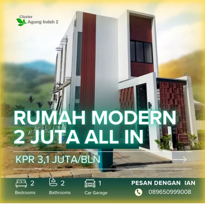 Rumah Tanpa Modal siap akad kredit bayar 2 juta all in