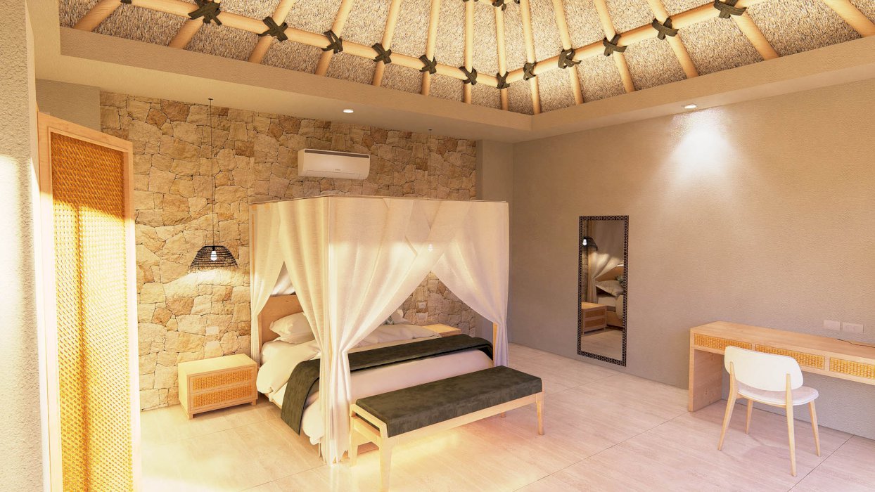 Lombok Villa project glamp villa in Mawi beach, Lombok. Indonesia