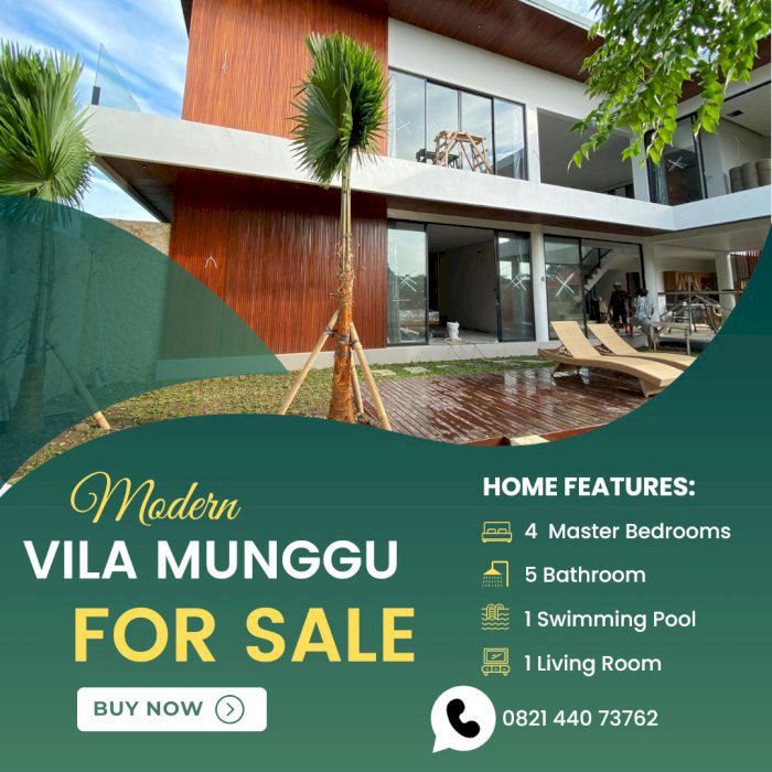 hijau minimalis vila munggu
