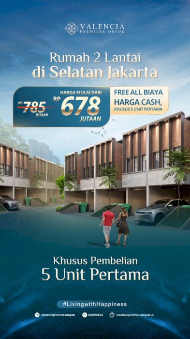 Cukup DP 10 juta miliki rumah 2 lantai kota Depok