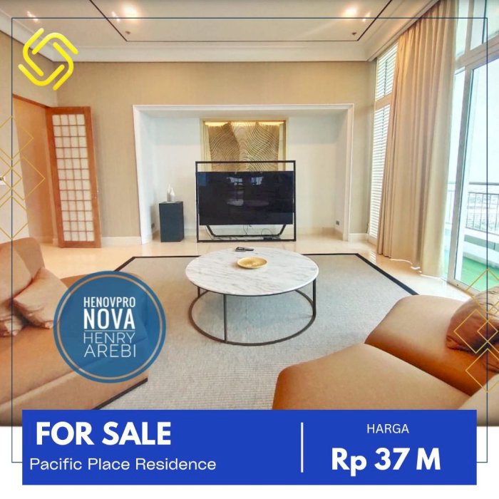 Pacific Place Residence Unit Terbaik 4BR+Study City View Furnish